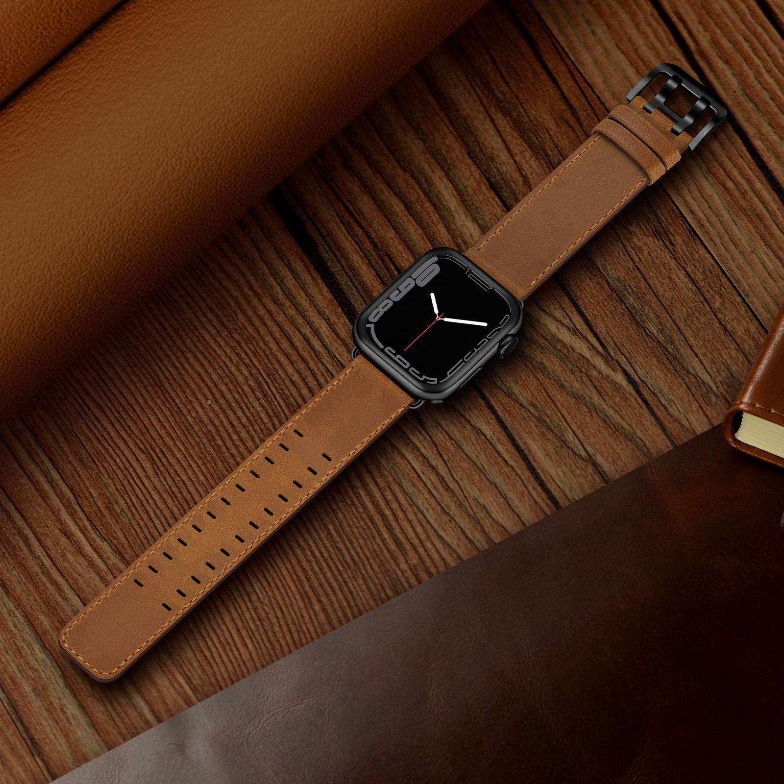 For Apple Watch Ultra 2 49mm Series 9 45mm SE (2023) 44mm Ultra 49mm Series 8 7 45mm Series 6 5 4 SE 44mm SE (2022) 44mm Series 3 2 1 42mm Genuine Leather Watch Band Quick Release Strap Replacement For Apple Watch Ultra 2 49mm Series 9 45mm SE (2023) 44mm Ultra 49mm Series 8 7 45mm Series 6 5 4 SE 44mm SE (2022) 44mm Series 3 2 1 42mm Genuine Leather Watch Band Quick Release Strap Replacement